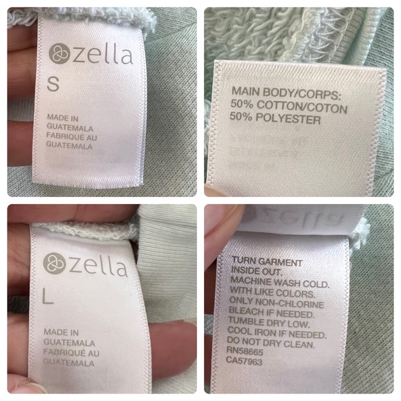 Zella Jamie Space Dye Crew Neck Long Sleeve Sweatshirt Teal Morn Women’s S - Picture 8 of 12
